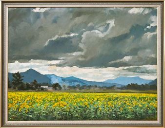 (FIELD WITH SUNFLOWERS) - John Duncan Firth