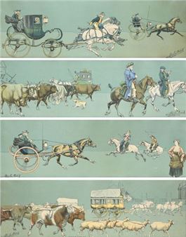 Carriages Suite of four - Albert Feuillastre