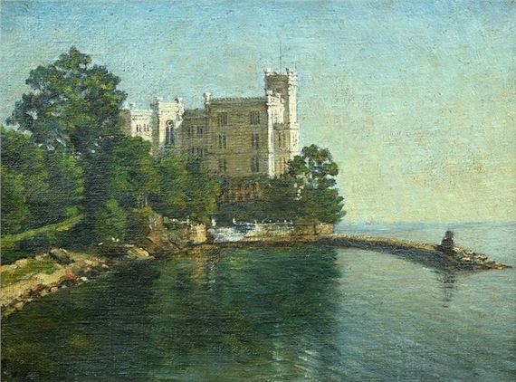 Castello di Miramare near Triest (Italy) by Ernst Bernhard Marx, around 1896/97
