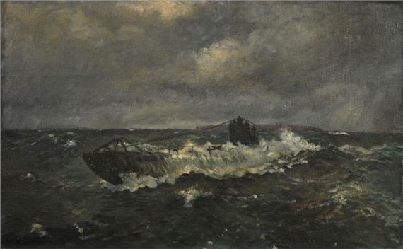 Seascape with submarine - Lothar-Günther Buchheim
