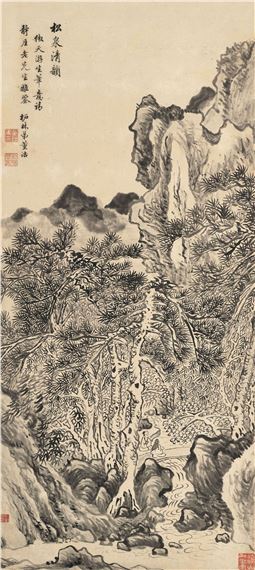 Pine and spring by Dong Gao