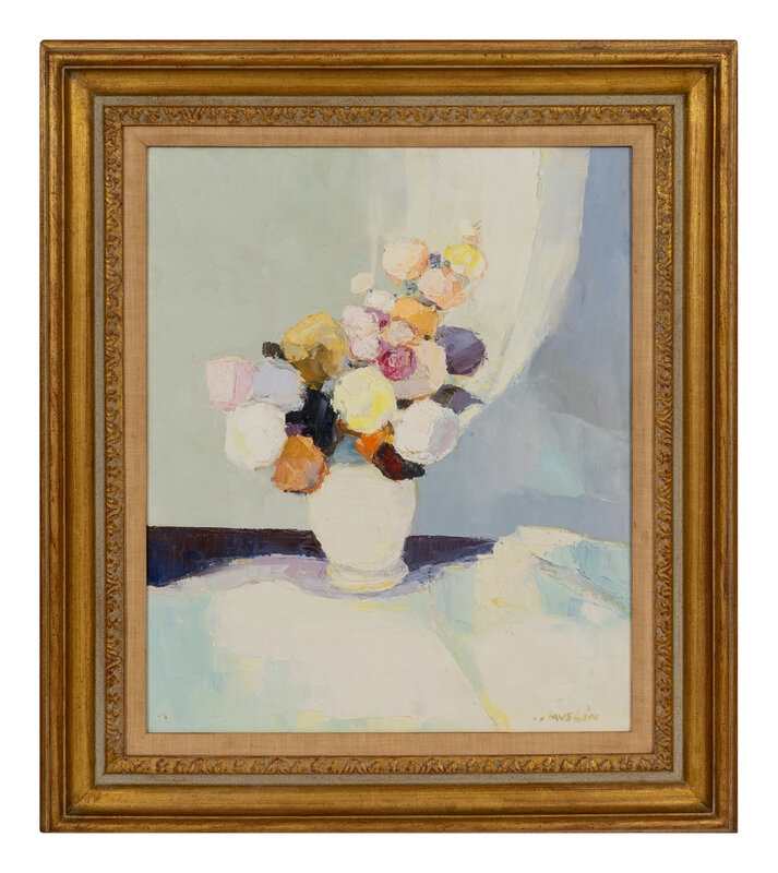 Artwork by Joseph A. Muslin, La vase blanc, Made of oil on canvas
