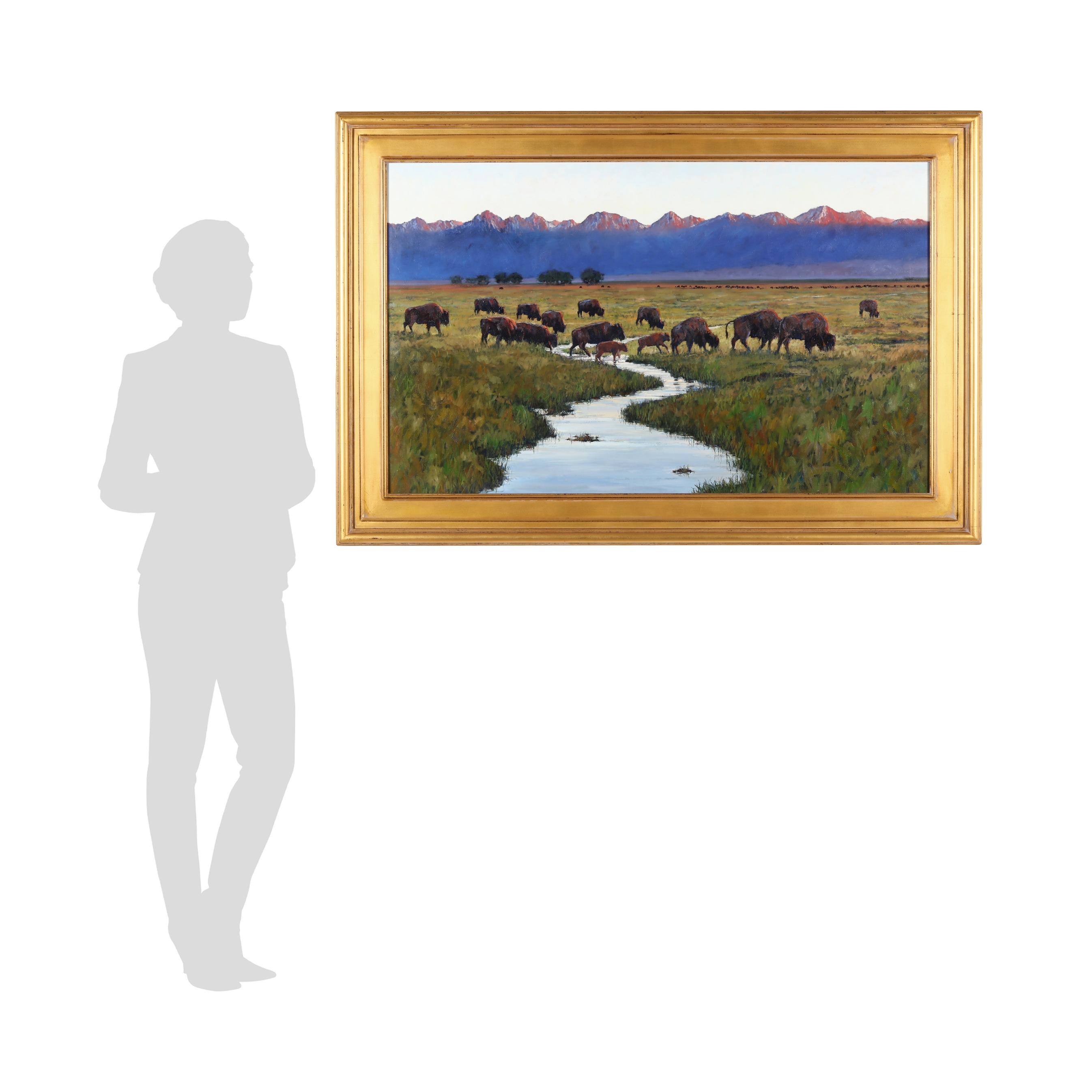 Artwork by Nathan Solano, Where the Buffalo Roam, Made of Oil on panel