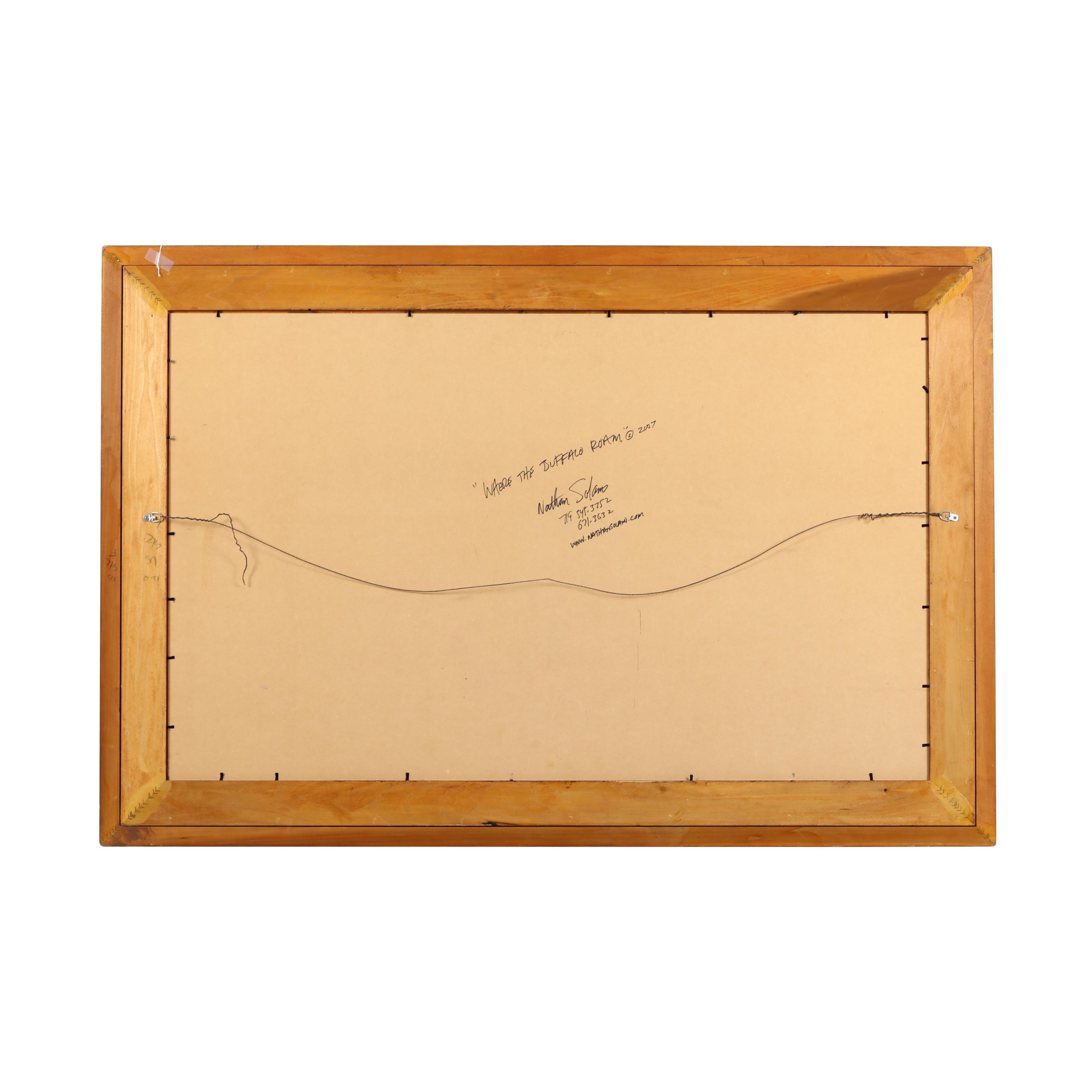 Artwork by Nathan Solano, Where the Buffalo Roam, Made of Oil on panel