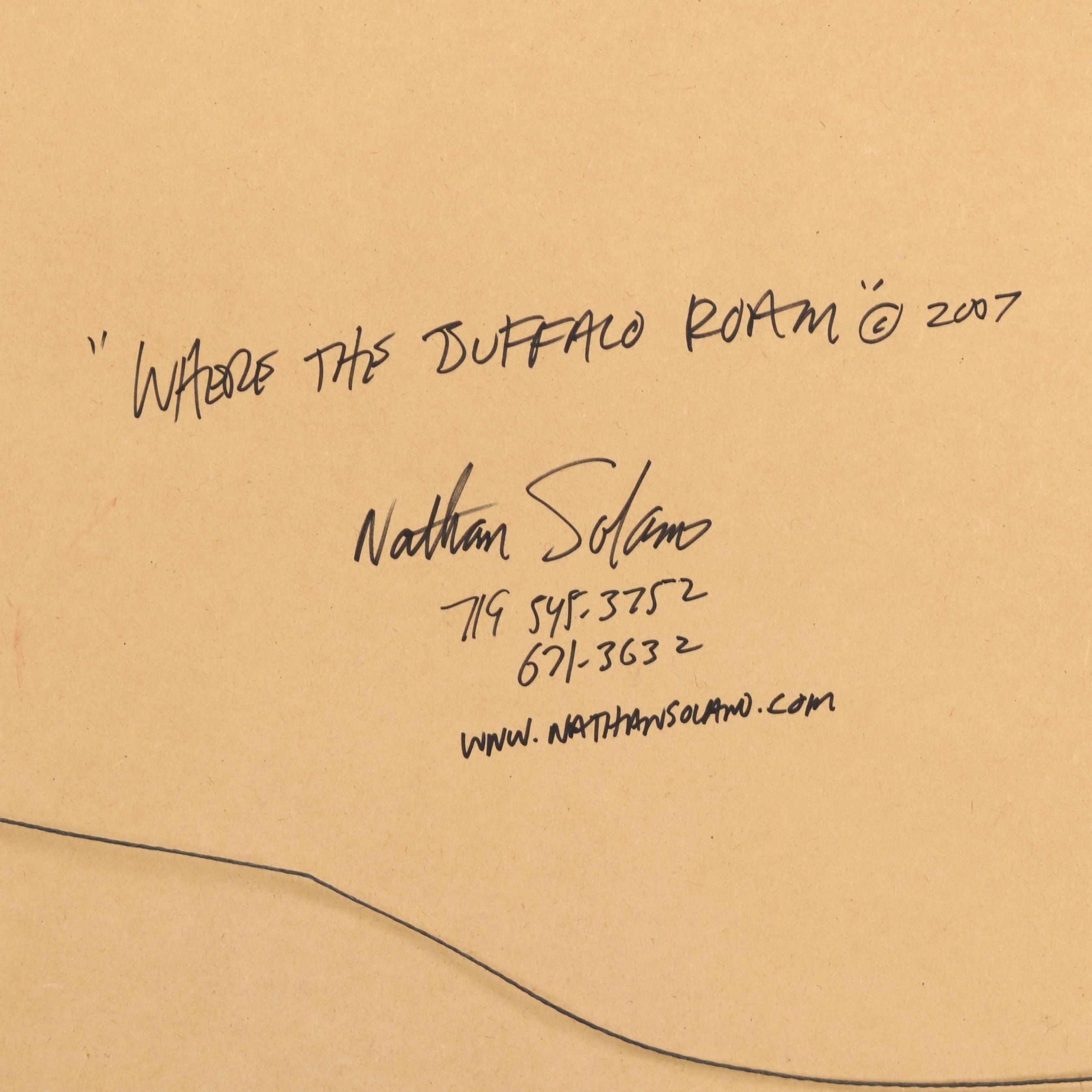 Artwork by Nathan Solano, Where the Buffalo Roam, Made of Oil on panel