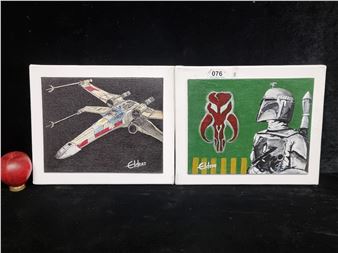 Two original Eamonn Elders oil on board paintings. Features - Eamonn Elders