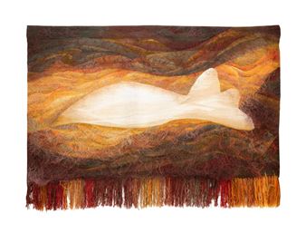 . Untitled - Modern Woven Fish Tapestry - Natalia Valdaera