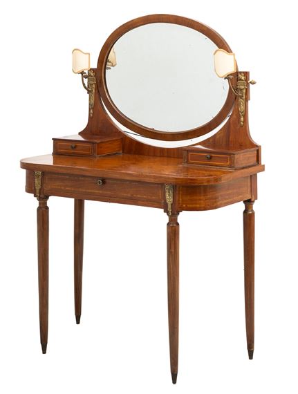 Tavolo rettangolare Babel in legno di mogano, Giorgetti