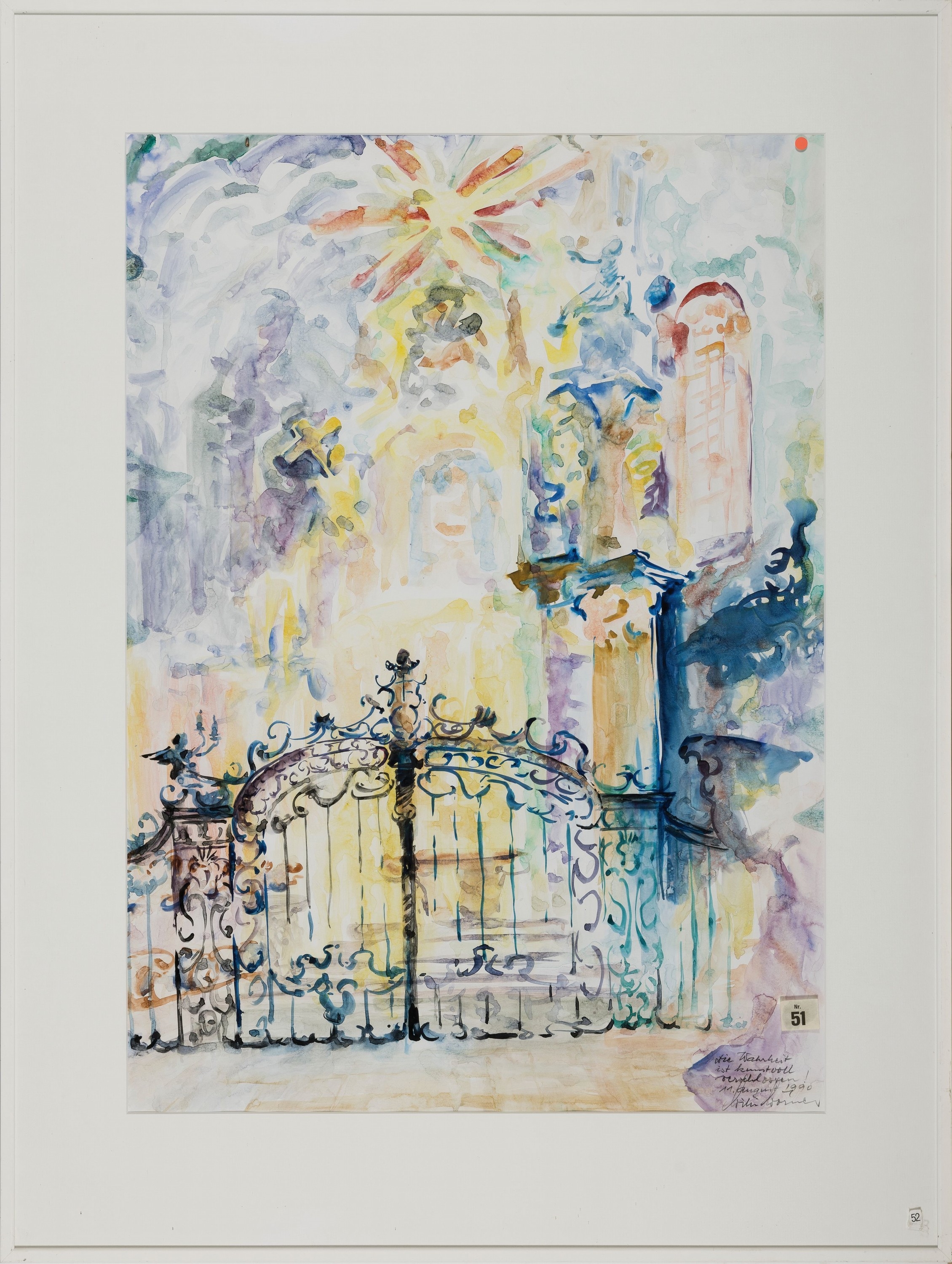 Artwork by Willi Woerner, The truth is artfully closed, Made of watercolor