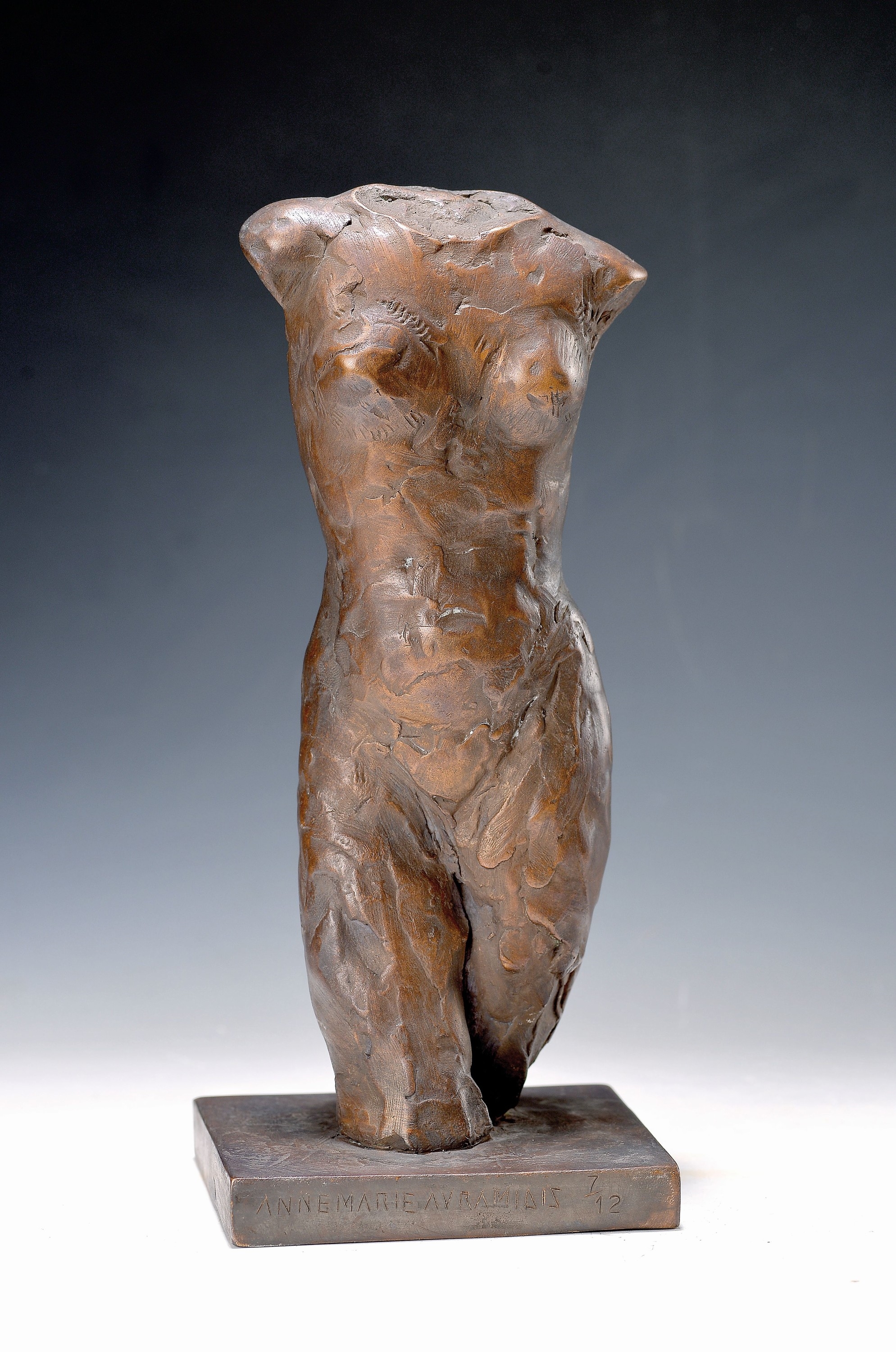Artwork by Annemarie Avramidis, female torso, Made of Bronze