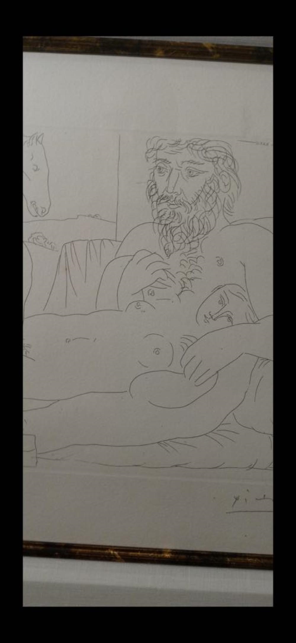 Artwork by Ambroise Vollard, Pablo Picasso "Le Repos du Sculpteur Devant le Jeune Cavalier, Made of Etching on Montval laid paper