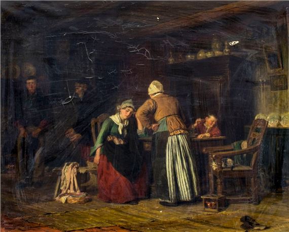 oil painting antique by Ferdinand Fagerlin, 1873