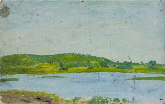 Hilly Landscape with River by John Worthington Mansfield