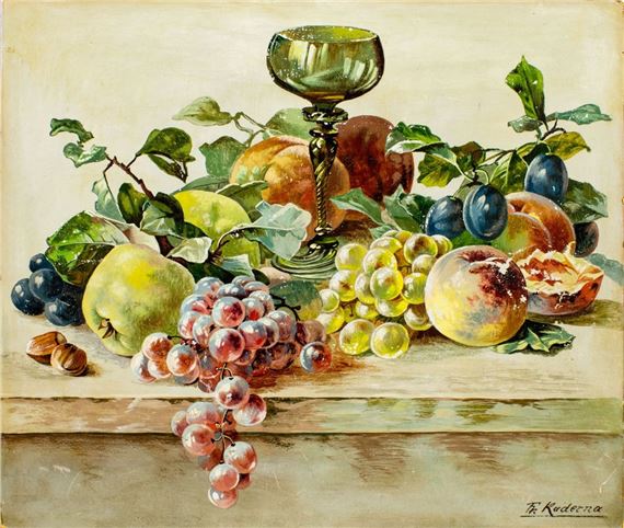 Still Life with Fruits by Franz Kuderna