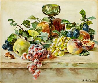 Still Life with Fruits - Franz Kuderna
