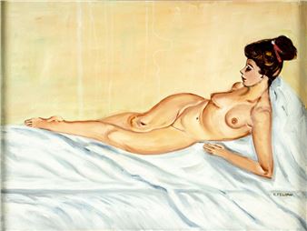 Reclining Nude - E. Feldman