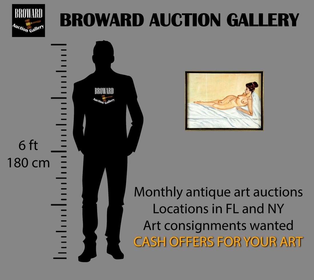 Artwork by E. Feldman, Reclining Nude, Made of oil on canvas