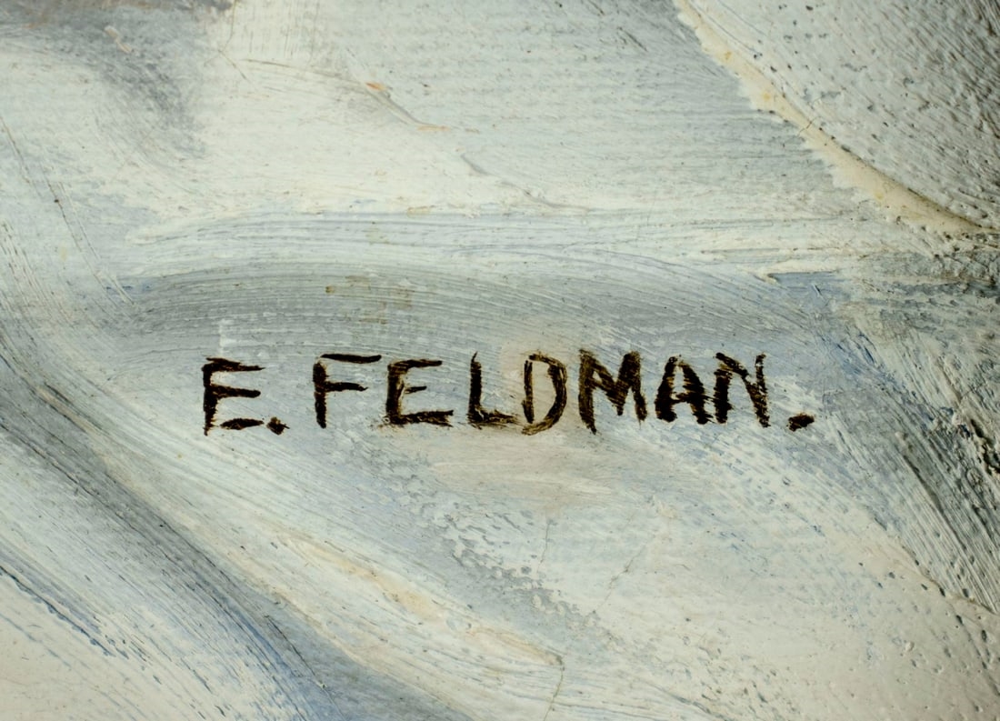 Artwork by E. Feldman, Reclining Nude, Made of oil on canvas