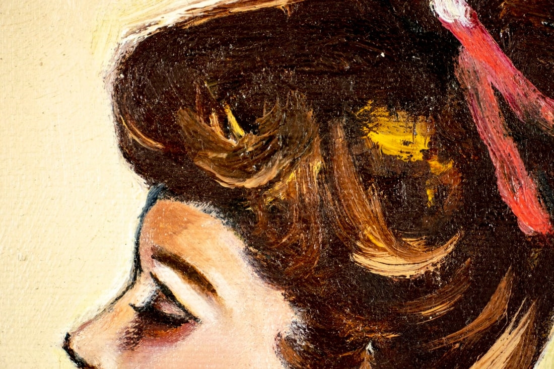 Artwork by E. Feldman, Reclining Nude, Made of oil on canvas