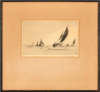 Fishing Boats Off the Shore - Charles Herbert Clark