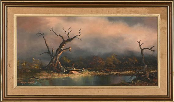 Dead Trees Beside a Lake at Dusk - Mari Wessels