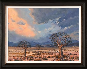 Quivertrees with Looming Clouds - Richard Beyleveldt