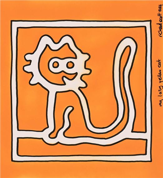 My Lazy Yellow Cat by Richard Scott, dated 2024