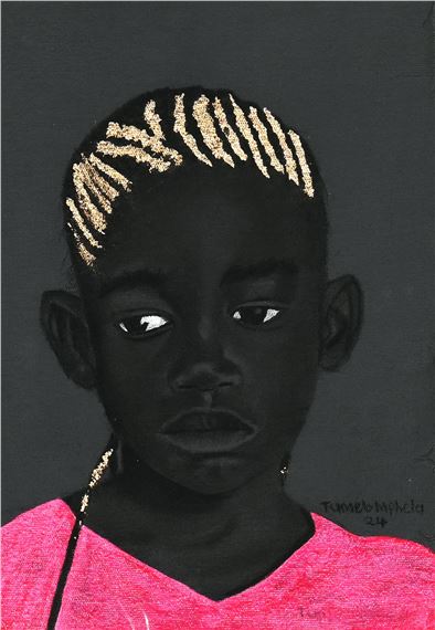 Portrait of a Girl by Tumelo Mphela, dated 2024