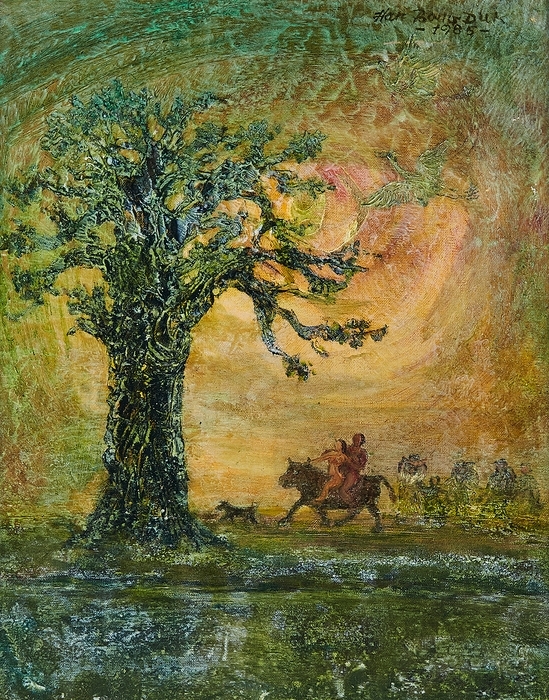 Artwork by Han Bongduk, Landscape, Made of oil on canvas