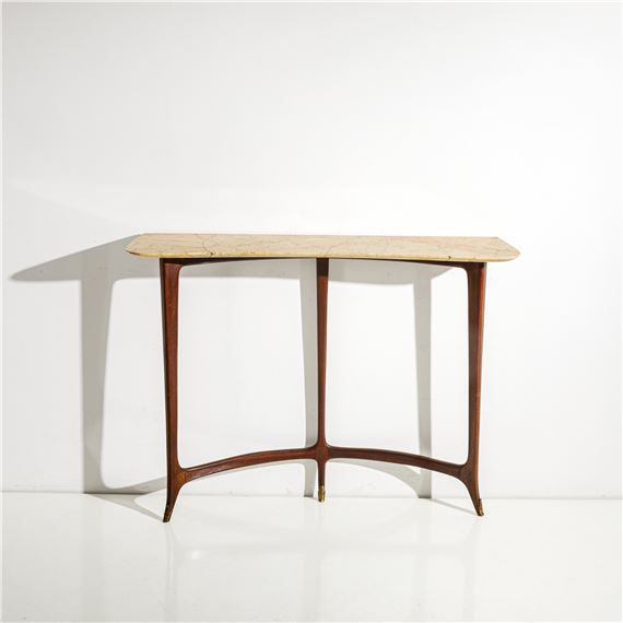 Consolle. Legno di mogano, marmo. Italia, anni '50 ca. - Ezio Minotti