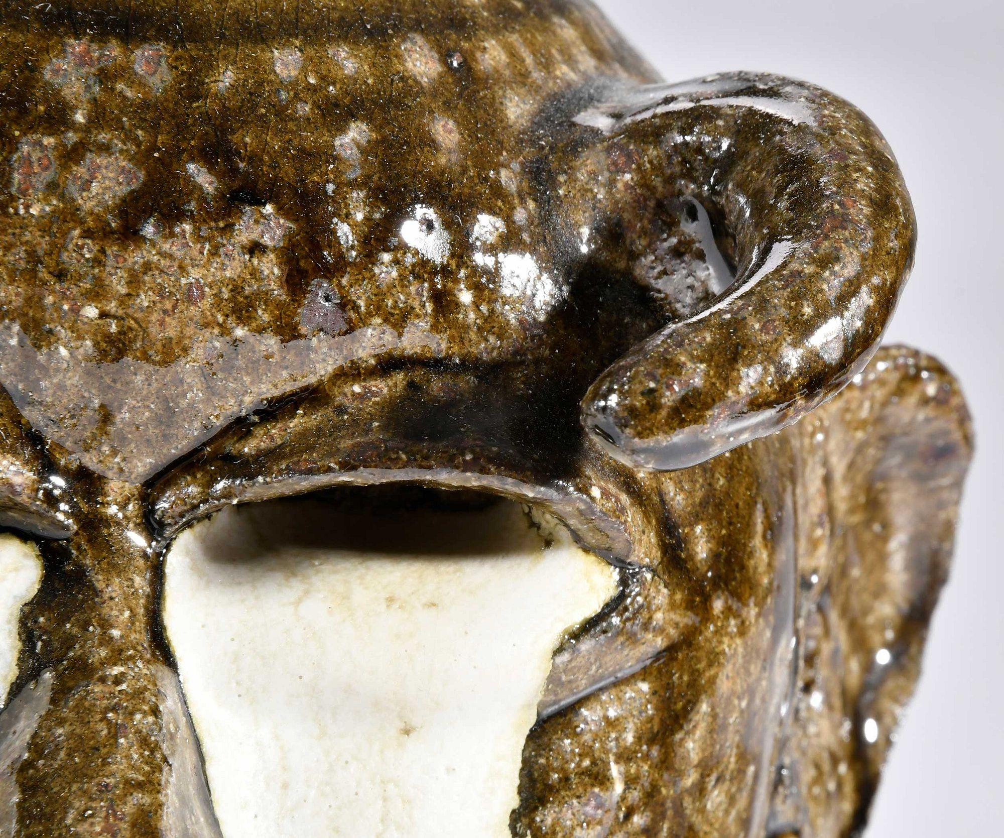 Artwork by Lanier Meaders, Rare and Important Lanier Meaders Devil Jack-O-Lantern Face Jug, Made of glaze