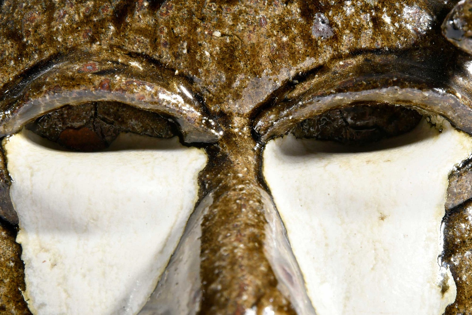 Artwork by Lanier Meaders, Rare and Important Lanier Meaders Devil Jack-O-Lantern Face Jug, Made of glaze