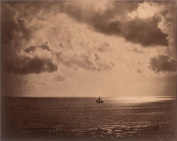 Brig on the Water (Brick au Claire de Lune) by Gustave le Gray, 1856
