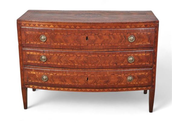 Unknown | A North Italian Neoclassical inlaid walnut commode (Late 18th ...