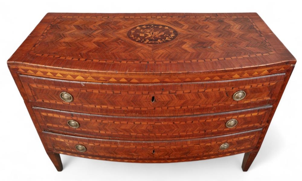 Unknown | A North Italian Neoclassical inlaid walnut commode (Late 18th ...
