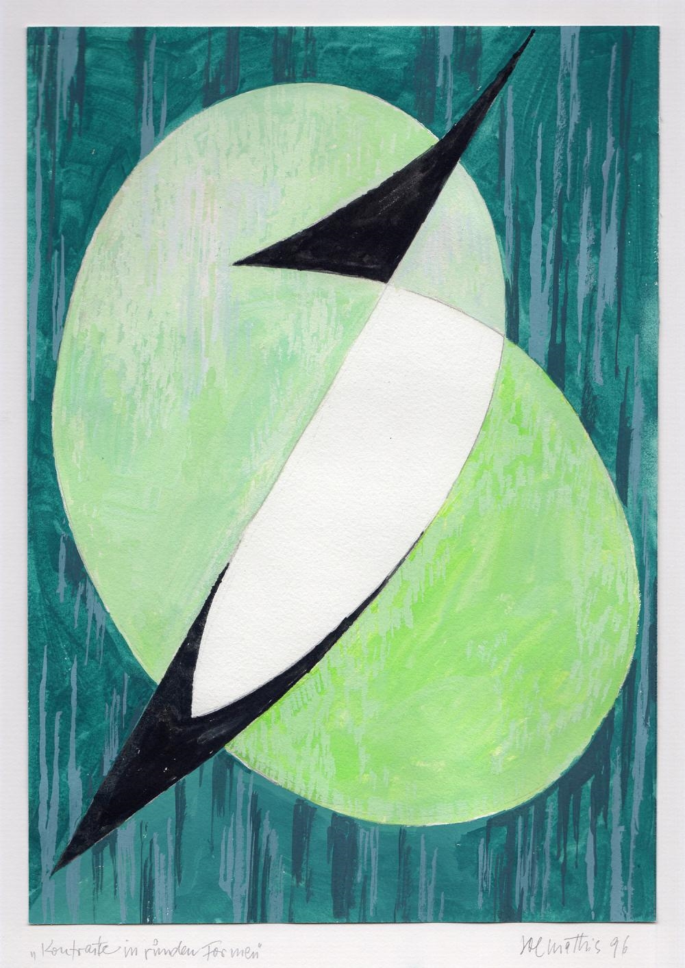 Josef Johann Mathis | Contrast In Green (1950) | MutualArt