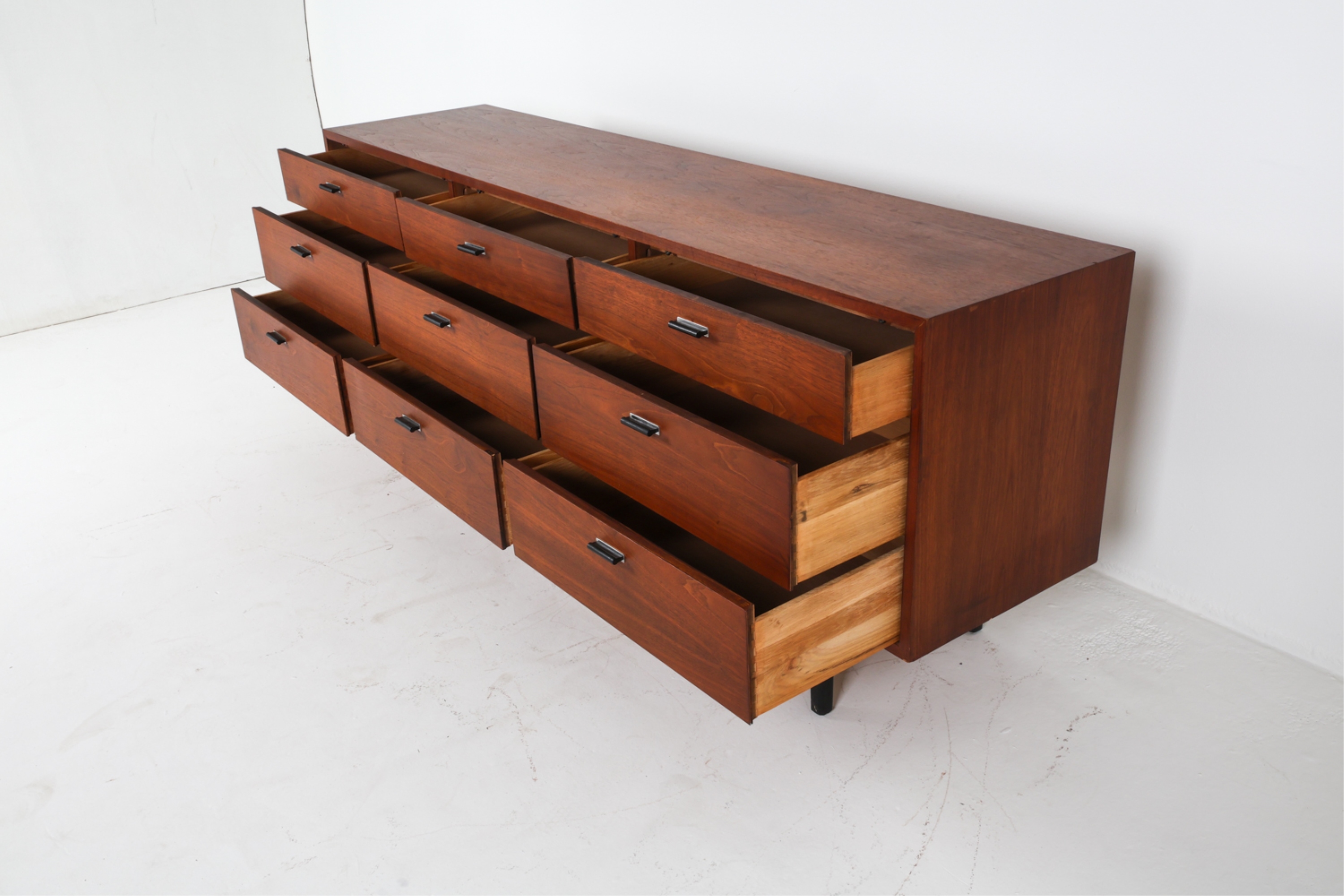 Artwork by Jack Cartwright, JACK CARTWRIGHT MID-CENTURY TEAK SIDEBOARD, Made of Painted wood
