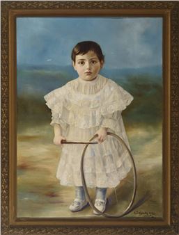 RETRATO DE NIÑO CON ROLINCHE - Elias Gonzalez Manso