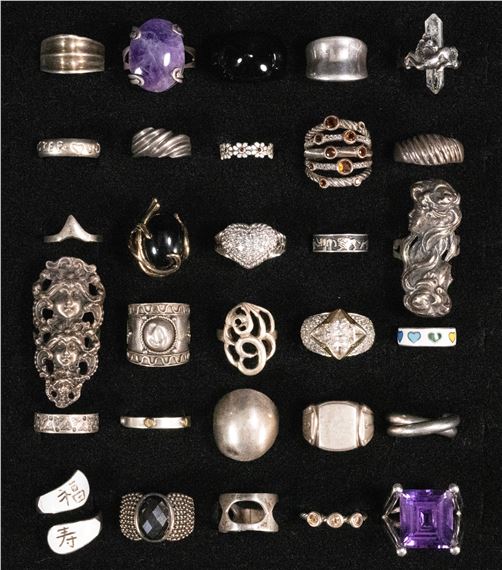 Semi Precious | Large Sterling Silver Ring Collection | MutualArt