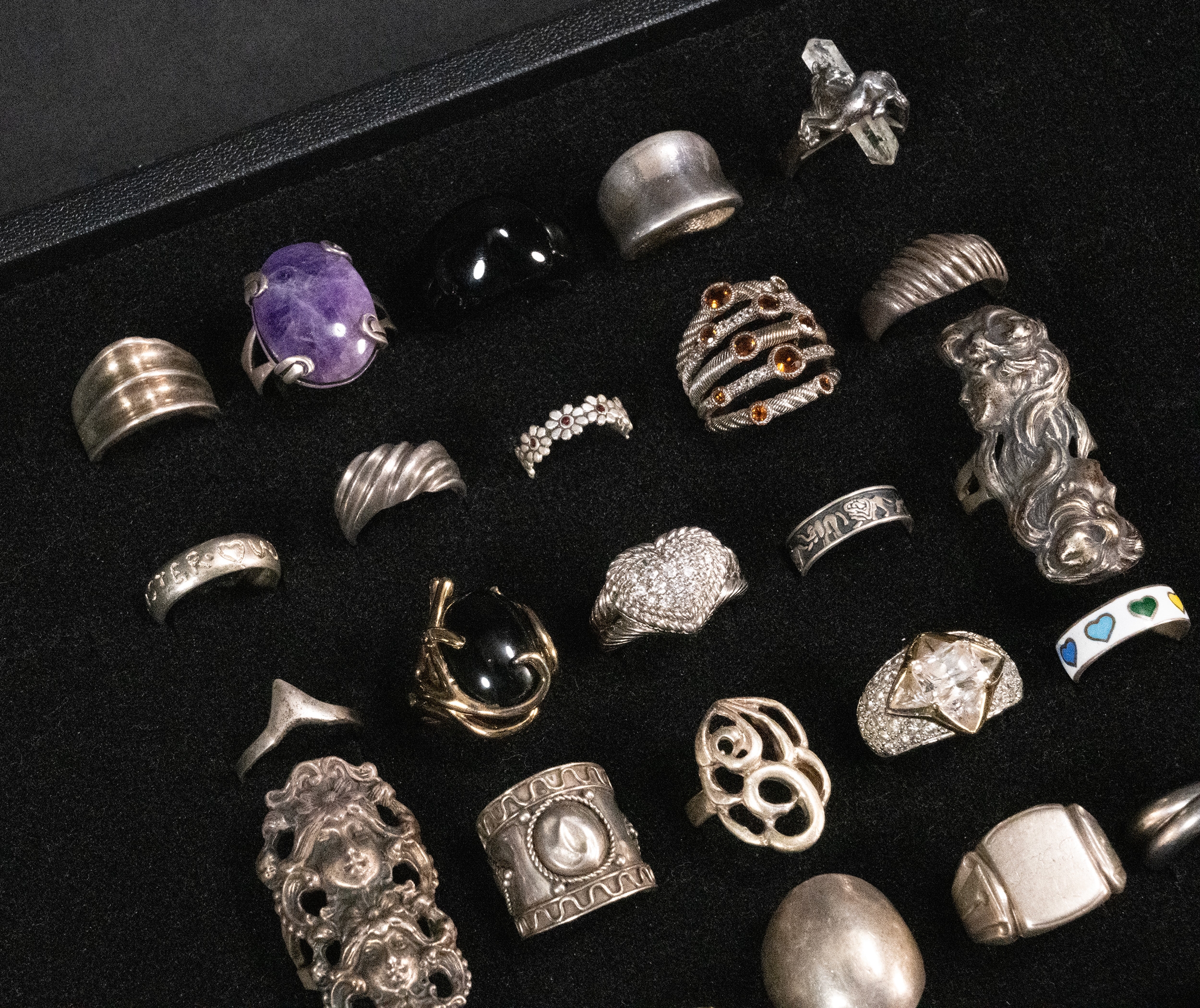 Semi Precious | Large Sterling Silver Ring Collection | MutualArt