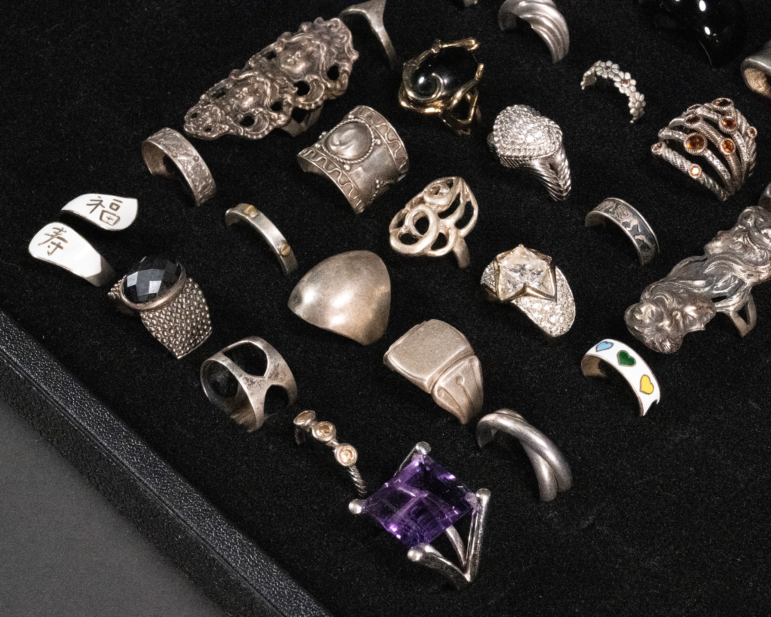 Semi Precious | Large Sterling Silver Ring Collection | MutualArt