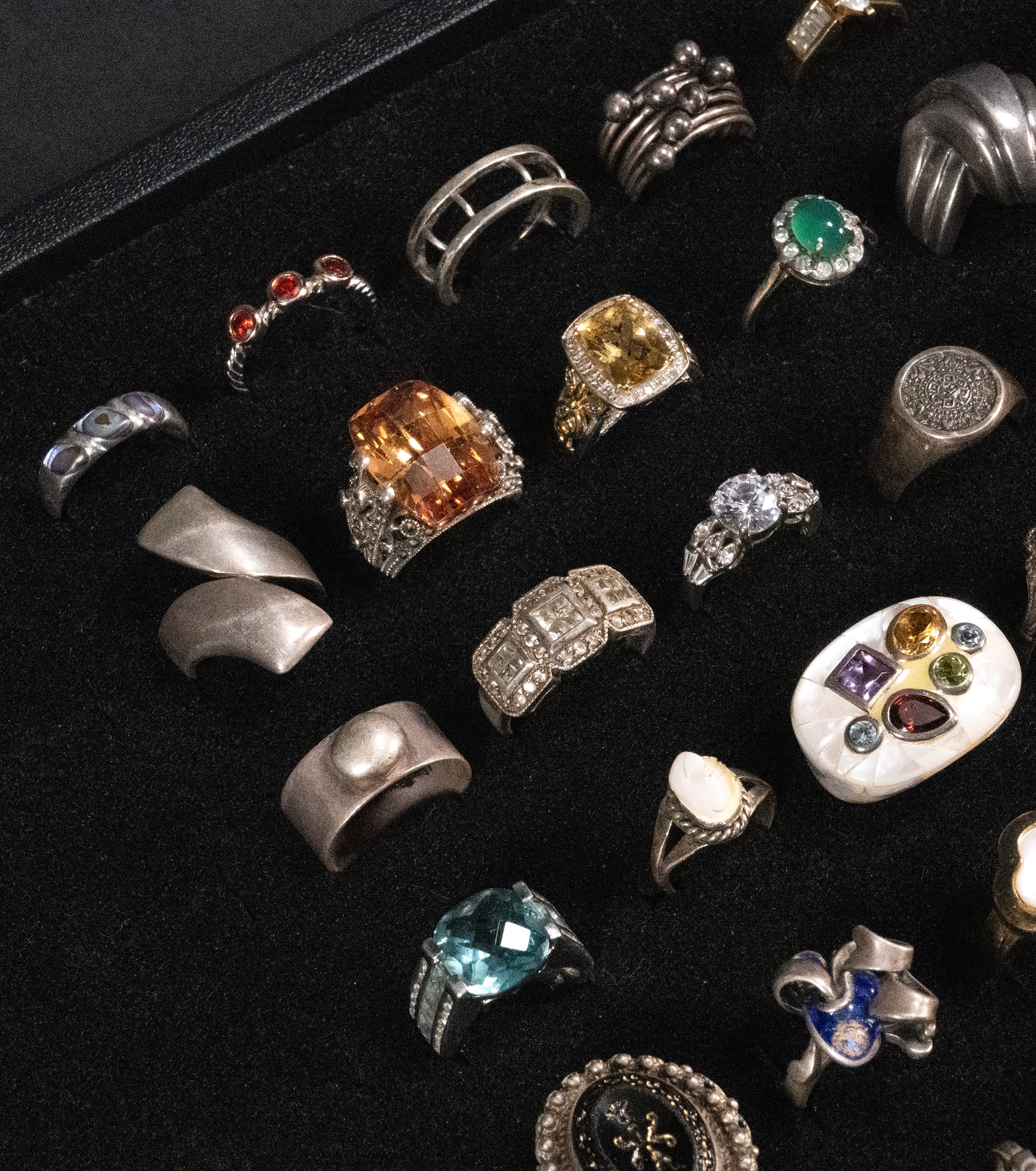 Semi Precious | Large Sterling Silver Ring Collection | MutualArt