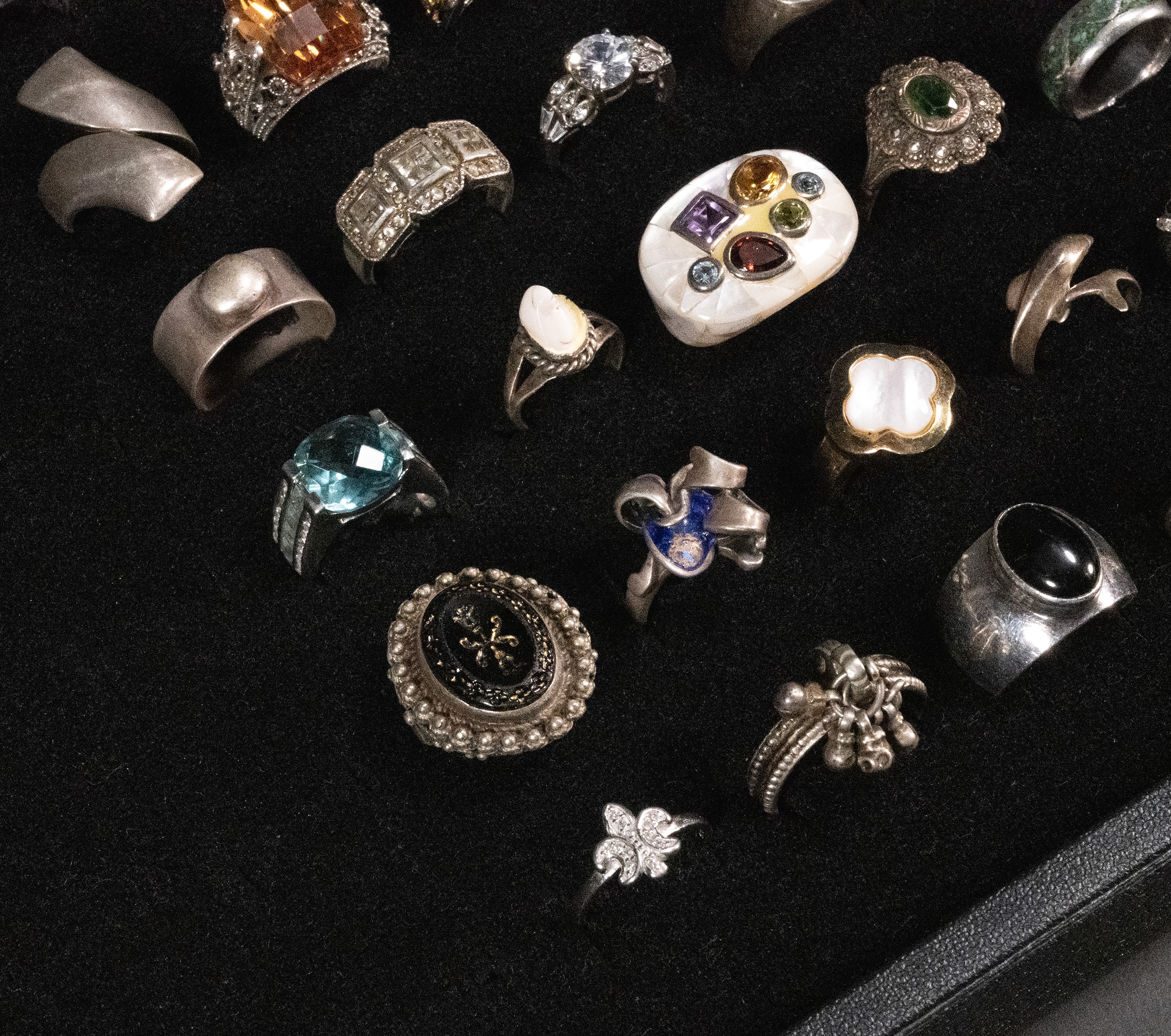 Semi Precious | Large Sterling Silver Ring Collection | MutualArt