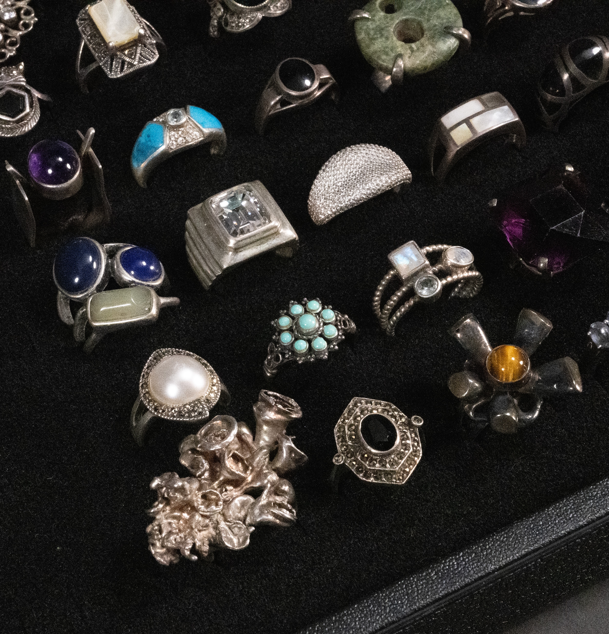 Semi Precious | Large Sterling Silver Ring Collection | MutualArt
