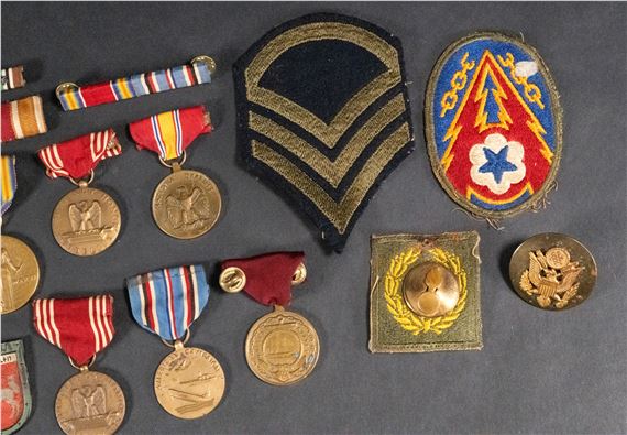 Hubert Sergeant | Military Medals Buttons Lot VFW Auxillary 10K Gold ...