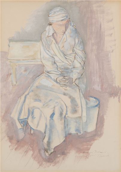 Woman portrait by Leopold Gottlieb, circa 1931