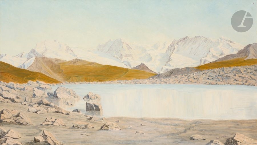 Artwork by Paul Dhauteville, Trift Lake, Made of Oil on canvas