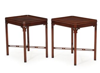 A pair of 20th century mahogany side tables - Lysberg, Hansen & Therp