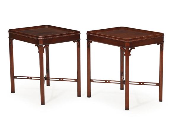 A pair of 20th century mahogany side tables - Lysberg, Hansen & Therp