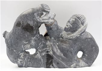 A hunter struggling with a seal - Jimmy Muckpah